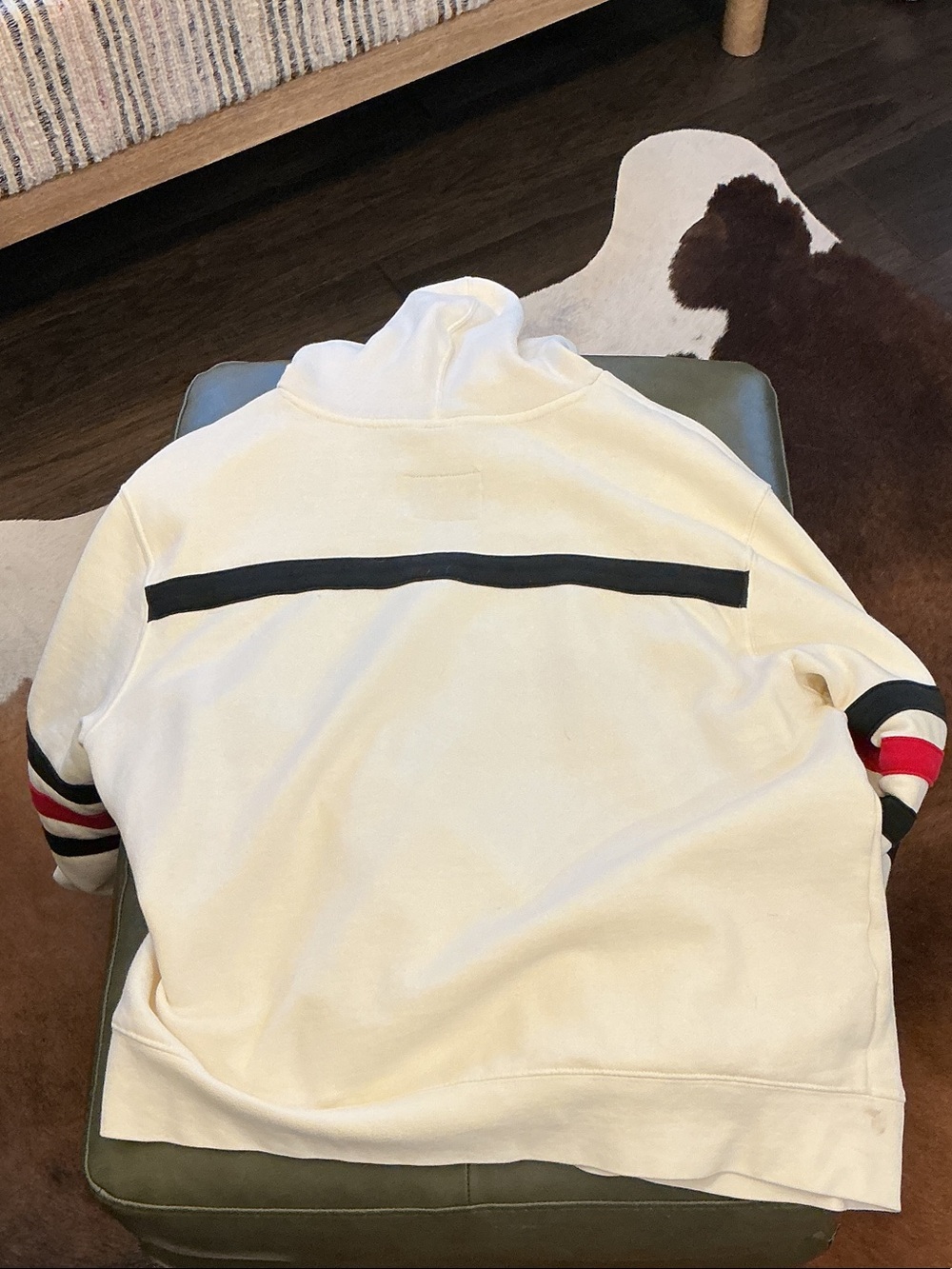 Mitchell & Ness Cream Kansas City Chiefs Hoodie with Red & Black Accents - Picture 3 of 3